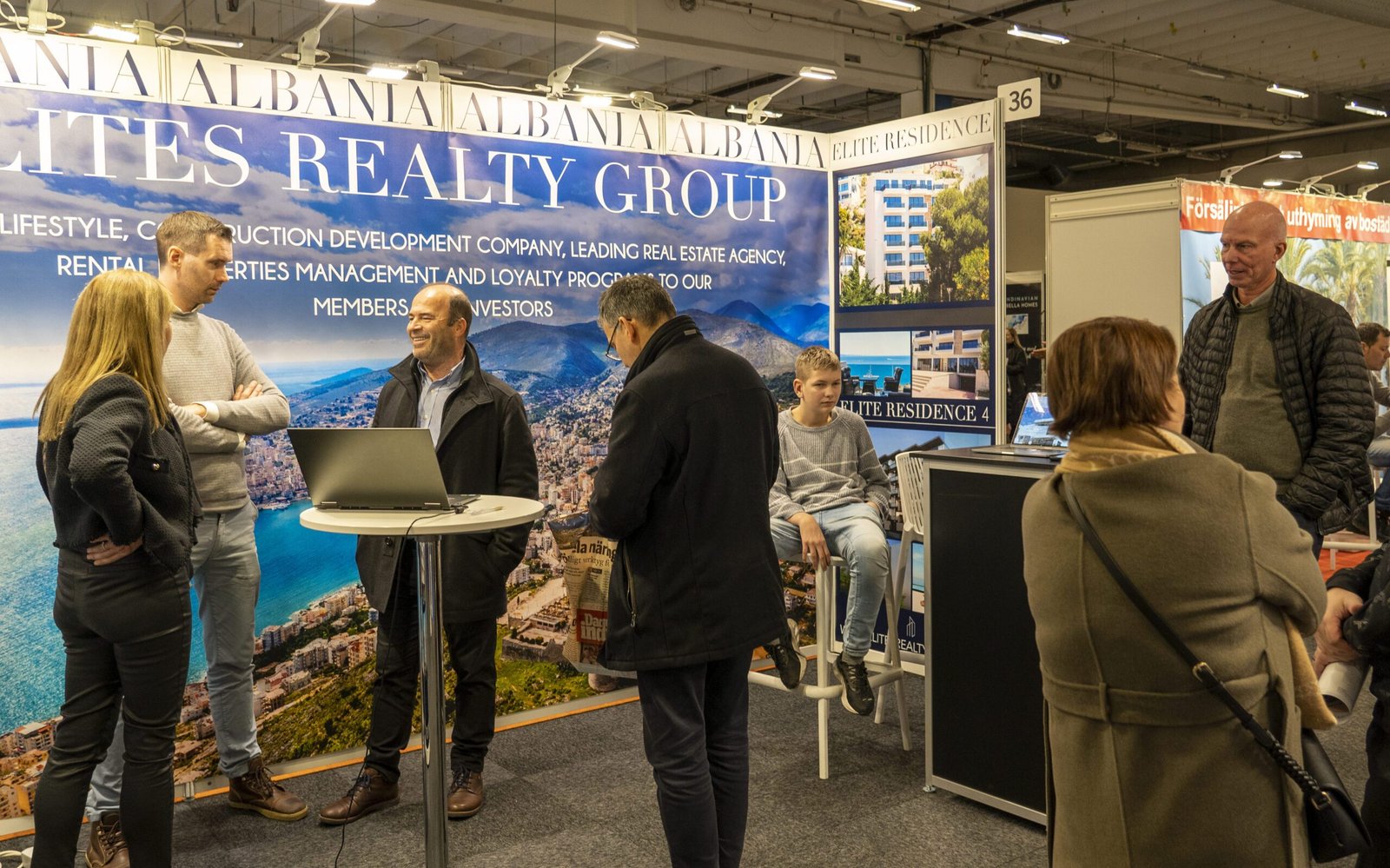 saranda real estate , exhibition in sweden representing saranda elites realty group